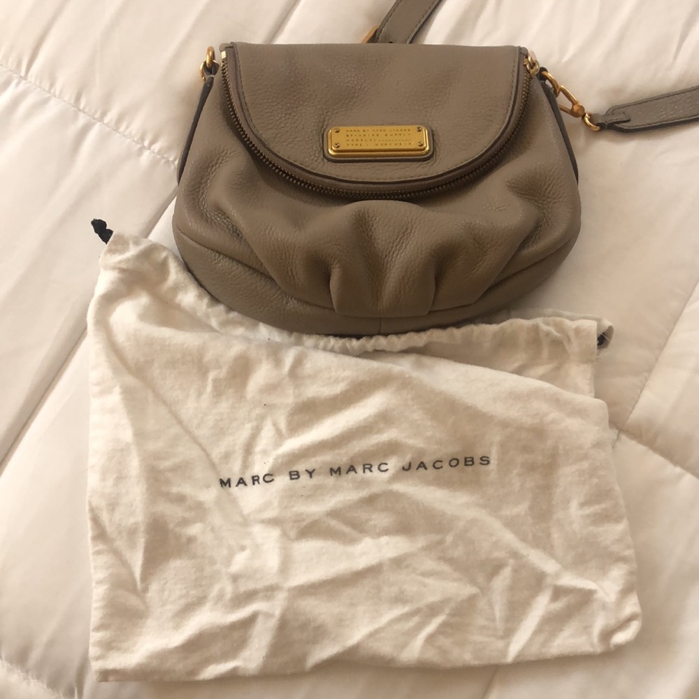 Authentic Marc Jacobs Taupe Crossbody Bag